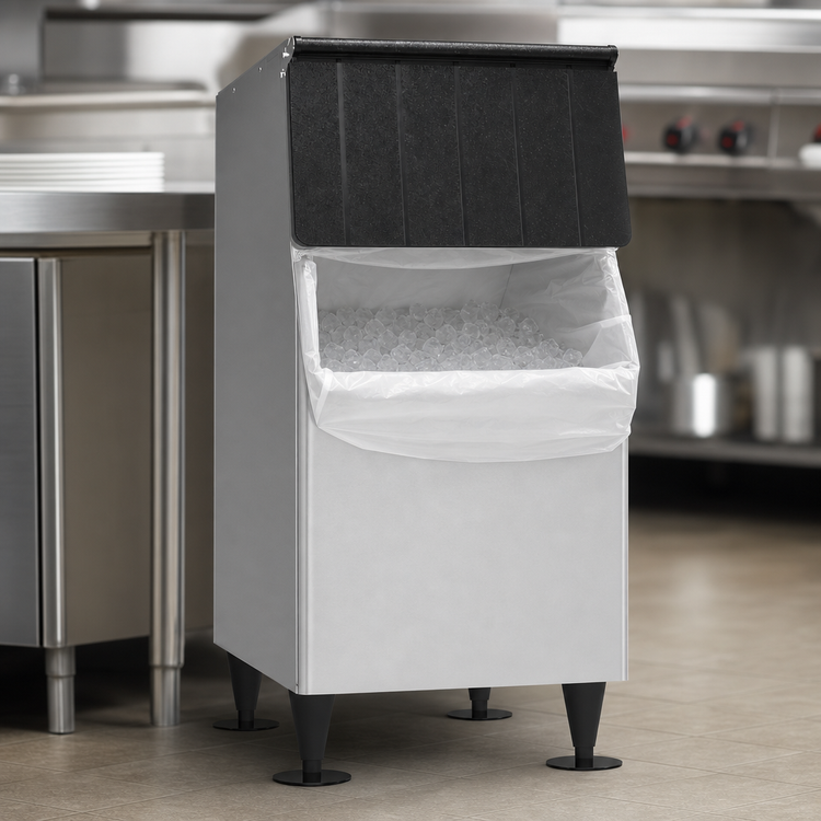 Product image #4 for Hoshizaki BD-300SF Stainless Steel Ice Storage Bin, 300 lb Capacity, Top-Hinged Front Door