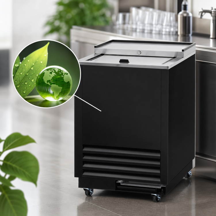 Product image #4 for Turbo Air Super Deluxe 24-Inch Underbar Glass Chiller & Froster, 4.56 Cu. Ft., Black Vinyl Exterior