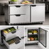 Thumbnail image #4 for Beverage Air UCRD60AHC-2 Two-Section Undercounter Refrigerator with 2 Drawers and 1 Door, 17.1 Cu. Ft.