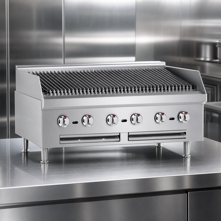 Product image #4 for Southbend Outdoor Countertop Gas Charbroiler, 24-Inch, 4 Burners, 80,000 BTU, 316L Stainless Steel