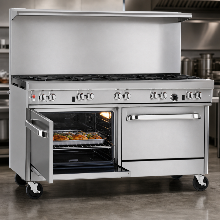Product image #4 for Southbend Ultimate 60-Inch Gas Restaurant Range with 9 Open Burners, Standard Oven, and Cabinet Base
