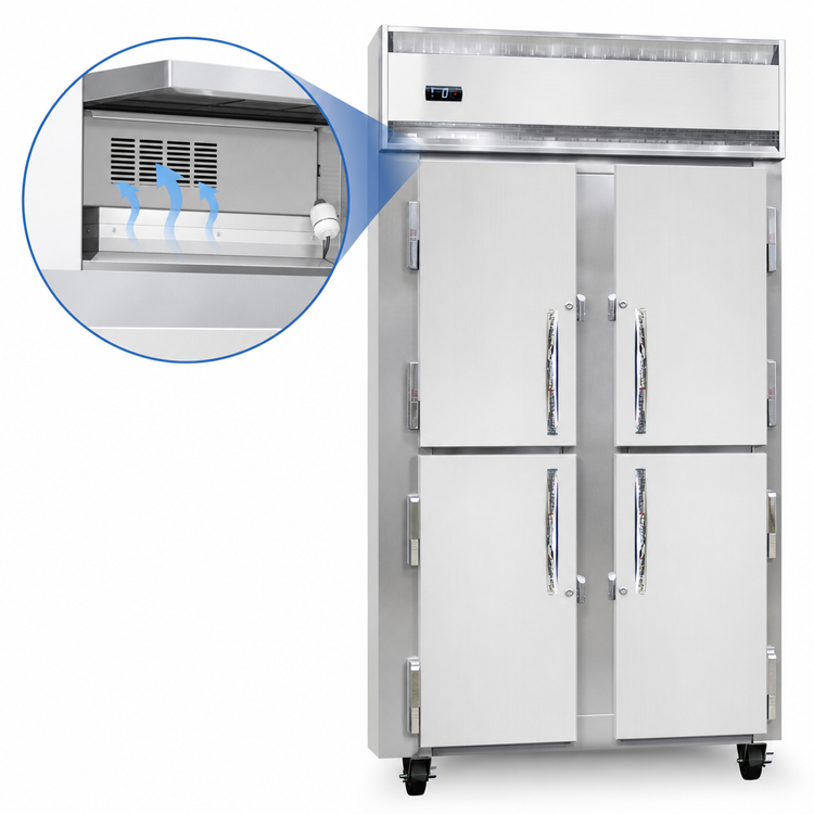 Product image #4 for Continental Refrigerator 2FSENSSHD Slim Line 2-Section Reach-in Freezer with Half-Height Solid Doors