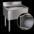 Thumbnail image #4 for Eagle Group 2200 Series B2IC-22 Underbar Ice Bin/Cocktail Unit, 63 lb Capacity, 8" Deep Liner, Sliding Cover, No Cold Plate, 24"W x 24"D