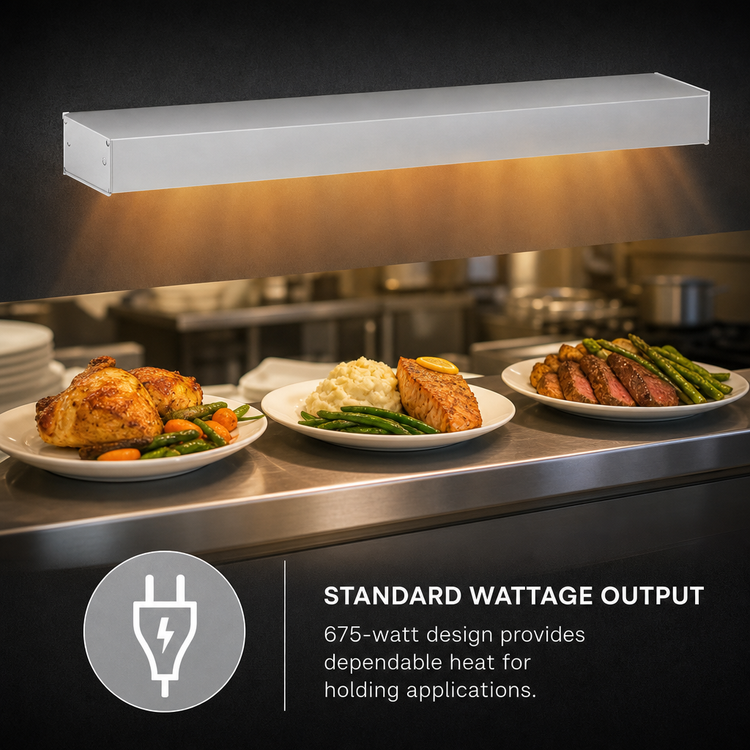 Product image #4 for Hatco Glo-Ray® 42-Inch Unlighted Infrared Strip Heater, Single Heater Rod, Aluminum, 675 Watts