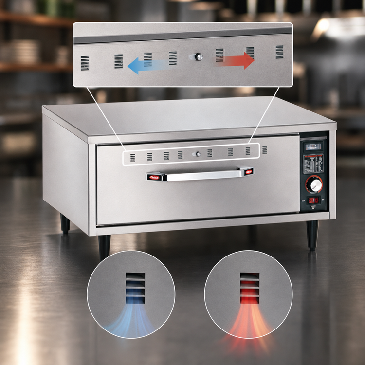Product image #4 for Hatco HDW-1 Freestanding Standard-Width Stainless Steel Single-Drawer Warming Drawer