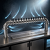 Thumbnail image #4 for Glastender PP-14-SS Countertop Air-Cooled Pipe Pass-Thru Draft Dispensing Tower with 14 Stainless Steel Faucets