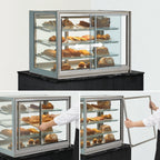 Thumbnail image #4 for Federal Industries Italian Glass Series ITDSS4834 48-Inch Non-Refrigerated Self-Service Countertop Pastry Display Case, 3 Shelves