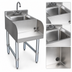 Thumbnail image #4 for Klinger's Trading Freestanding Stainless Steel Blender Station with Dump Sink and Recessed Step