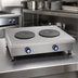 Thumbnail image #4 for Imperial 24-Inch Electric Countertop Hot Plate with 2 Round Plate Elements and Solid Top