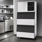 Thumbnail image #4 for Hoshizaki KM-1601SWJ Stackable Water-Cooled Crescent Cube Ice Maker, 1,660 lb/24 Hr, 48 in. Wide, Self-Contained