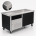 Thumbnail image #4 for Randell Mobile Modular Enclosed Base Refrigerated Frost Top Serving Station, 72 Inch, 5-Pan Capacity