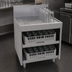 Thumbnail image #4 for Glastender Stainless Steel Underbar Glass Rack Storage Unit with Drainboard Top, Open Front Base, Holds 2 Glass Racks, 24