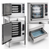 Thumbnail image #4 for SteamChef Double-Stacked Boilerless Electric Convection Steamer with Stand, 3- and 6-Pan Compartments