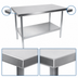 Thumbnail image #4 for John Boos Stallion Economy 18/430 Stainless Steel Work Table with Safety Edge and Adjustable Undershelf, 84 x 30 Inches
