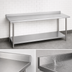 Thumbnail image #4 for Duke 144-Inch x 30-Inch Stainless Steel Work Table with 1-1/8-Inch Straight Riser and Undershelf