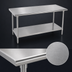 Thumbnail image #4 for Advance Tabco Stainless Steel Work Table with Adjustable Undershelf, 144-Inch W x 30-Inch D, 16-Gauge 430 Top