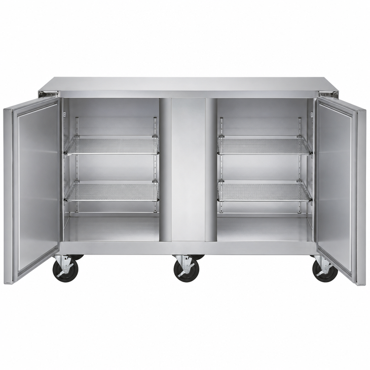 Product image #4 for Dealer's Choice ULT60-LR 60" Two-Section Undercounter Freezer with Solid Doors