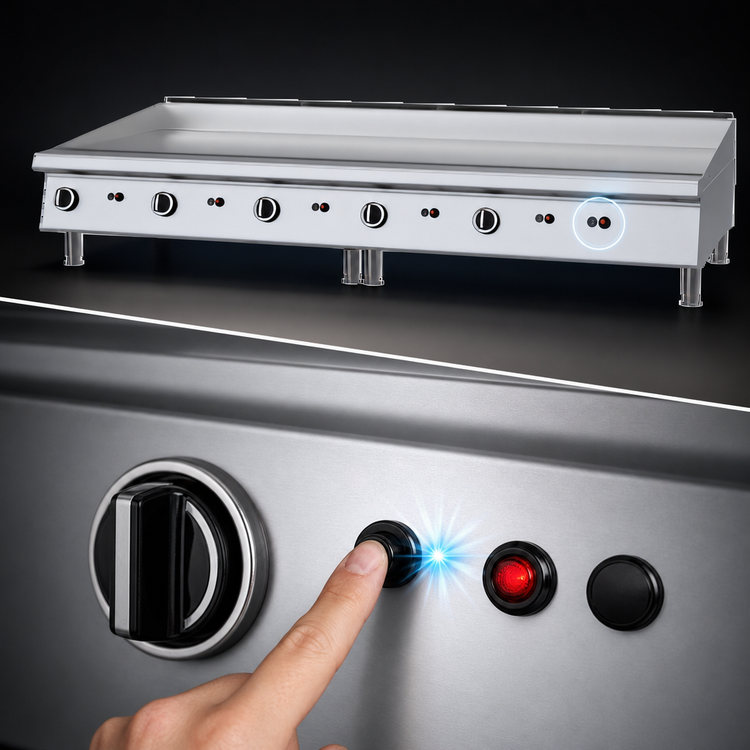 Product image #4 for Signature by Garland 72-Inch Heavy-Duty Manual Gas Countertop Griddle with 1-Inch Smooth Steel Plate