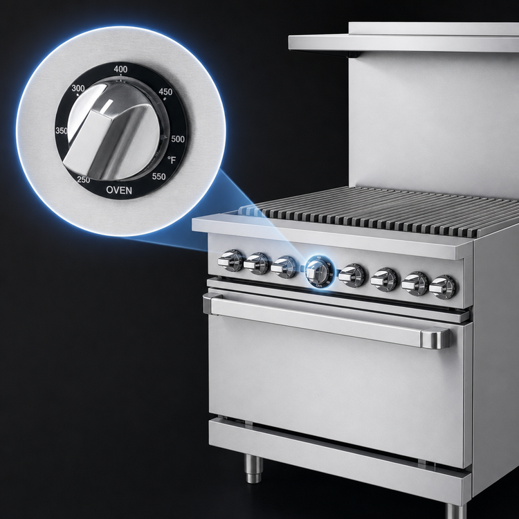 Product image #4 for Turbo Air Radiance Heavy Duty 36-Inch LP Gas Commercial Range with Radiant Charbroiler Top and Standard Oven Base