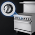 Thumbnail image #4 for Turbo Air Radiance Heavy Duty 36-Inch LP Gas Commercial Range with Radiant Charbroiler Top and Standard Oven Base