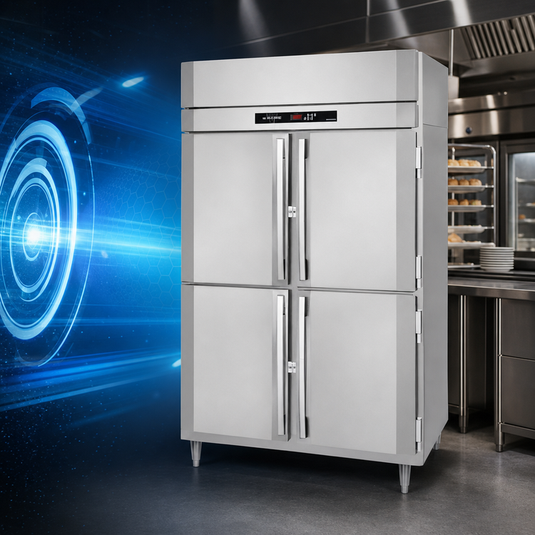 Product image #4 for Victory UltraSpec 2-Section Pass-Thru Heated Holding Cabinet, 46.5 Cu. Ft., Solid Half Doors