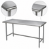 Thumbnail image #4 for Advance Tabco Premium Series Flat Top Open Base Stainless Steel Work Table, 144W x 30D