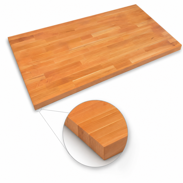 Product image #4 for John Boos Boos Block 84" x 36" x 1-1/2" American Cherry Edge Grain Countertop with Varnique Finish