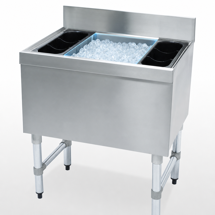 Product image #4 for Advance Tabco Special Value 36-Inch Stainless Steel Cocktail Unit with 10-Circuit Cold Plate