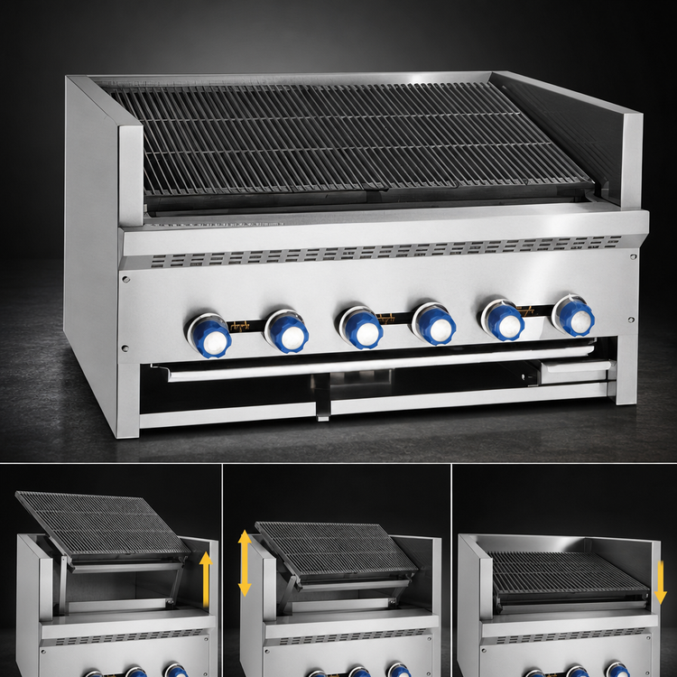 Product image #4 for Steakhouse IAB-60 60-Inch Gas Countertop Charbroiler with 10 Radiant Burners