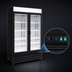 Thumbnail image #4 for Maxx Cold X-Series Two-Section Reach-In Glass Door Freezer Merchandiser, 48 Cu. Ft., Black