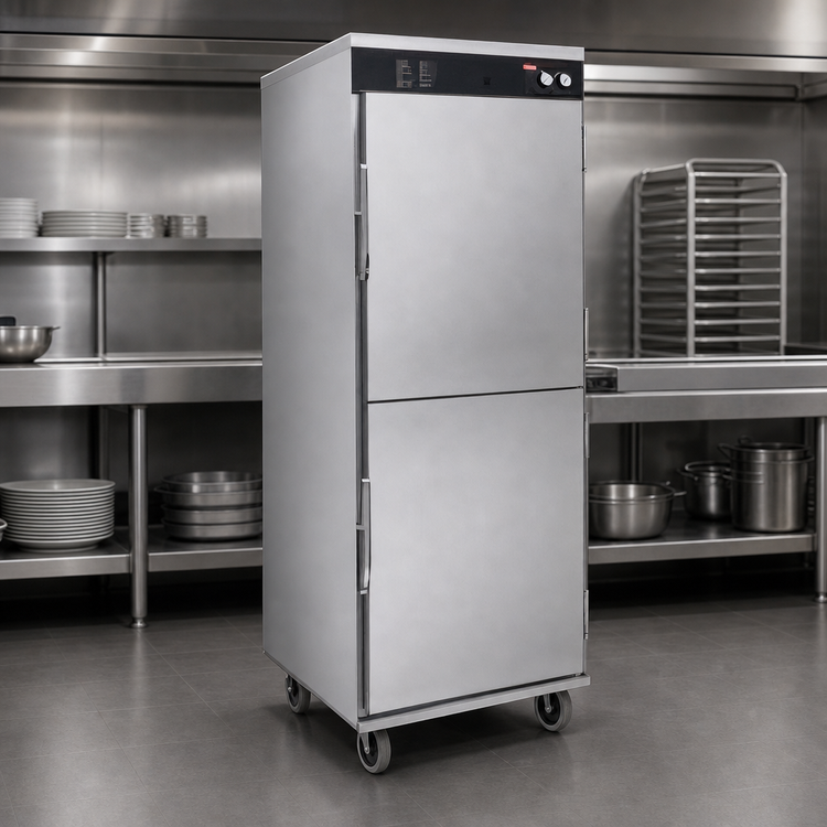Product image #4 for Hatco Flav-R-Savor Tall Humidified Holding Cabinet with 2 Dutch Doors, 17-Sheet Pan Capacity