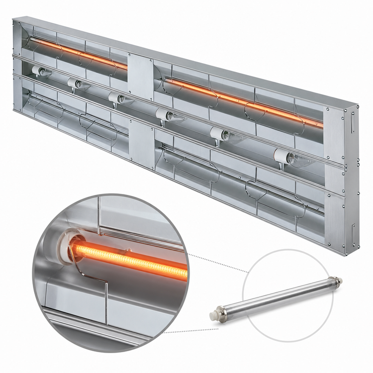 Product image #4 for Hatco Glo-Ray 36-Inch Single Lighted Infrared Strip Heat Lamp Food Warmer