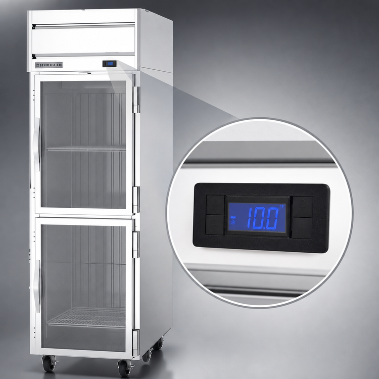 Product image #4 for Beverage-Air Horizon Series One-Section Half-Glass Door Reach-In Freezer, 21.06 Cu. Ft., Top-Mounted Self-Contained