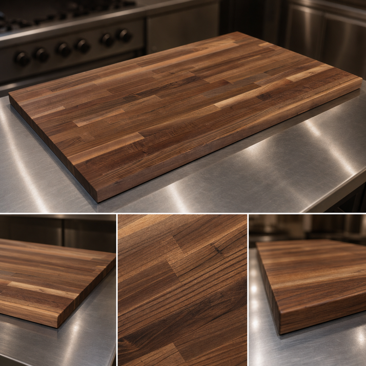 Product image #4 for Boos Block American Black Walnut Kitchen Countertop, Blended Edge Grain, 60 x 25 x 1-1/2 Inch, Varnique Finish