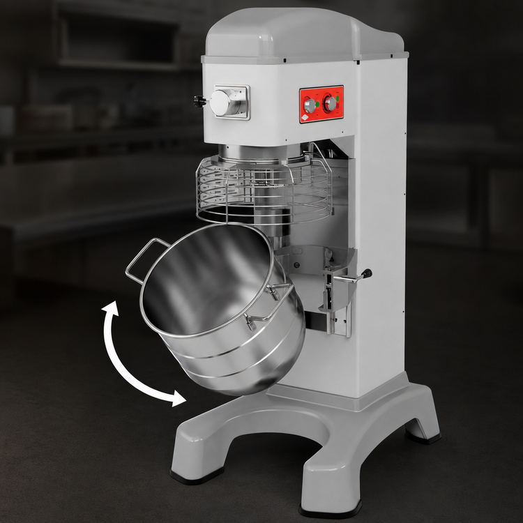 Product image #4 for BakeMax BMMK80 80 Qt Heavy-Duty Euro Planetary Countertop Mixer