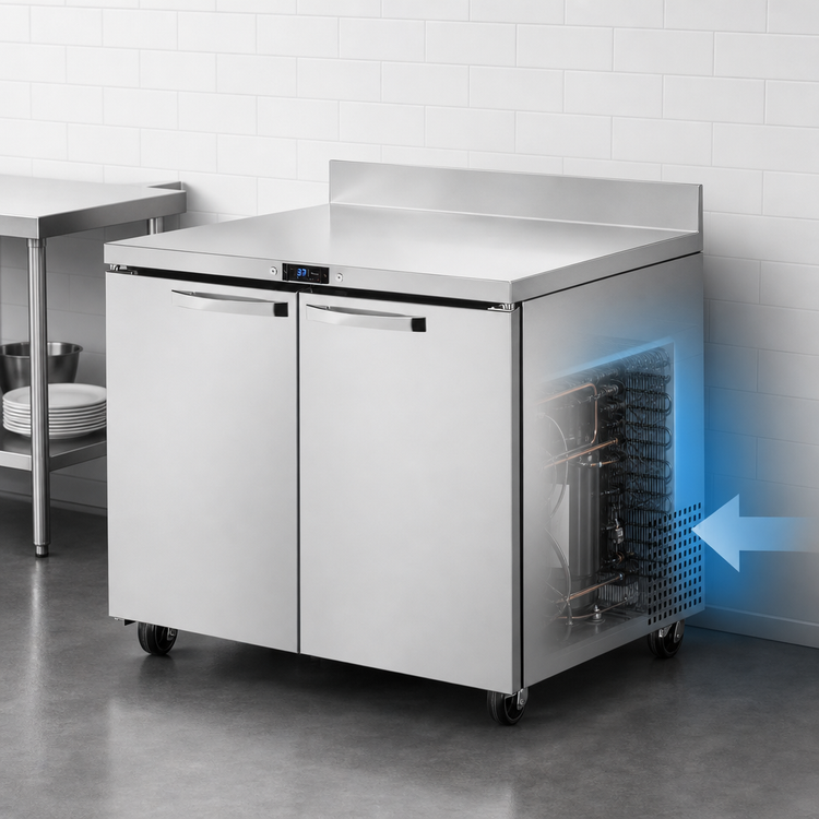 Product image #4 for True SPEC SERIES 36-Inch Two-Section Work Top Refrigerator with Rear-Mounted Self-Contained Refrigeration