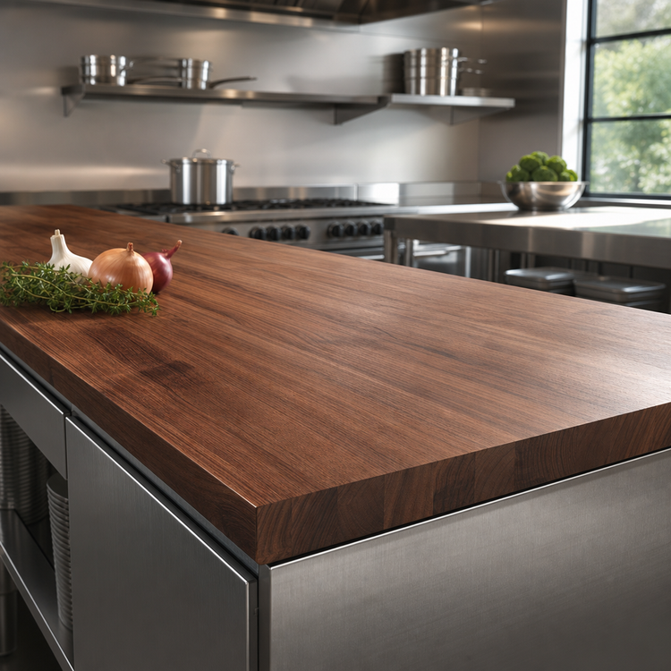 Product image #4 for Boos Block American Black Walnut Edge Grain Kitchen Countertop, 120-Inch x 30-Inch x 3-Inch, Penetrating Oil Finish