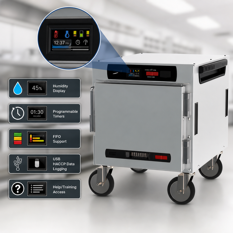 Product image #5 for Metro HotBlox™ Narrow 4-Pan Undercounter Insulated Holding Cabinet, 2.4-Inch Digital Touchscreen, Solid Door