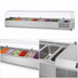 Thumbnail image #5 for Turbo Air E-Line 72-Inch Countertop Refrigerated Salad Prep Table with Clear Hood