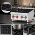 Thumbnail image #4 for Omcan USA 4-Burner Natural Gas Countertop Hot Plate with 24 x 24 in. Cooking Area