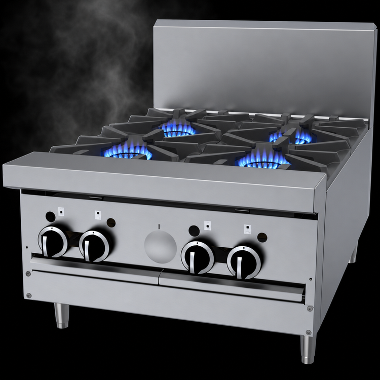 Product image #4 for Garland GF Starfire Pro GF24-4T 24-Inch Modular Gas Restaurant Range Top, 4 Open Burners, Flame Failure, Stainless Steel
