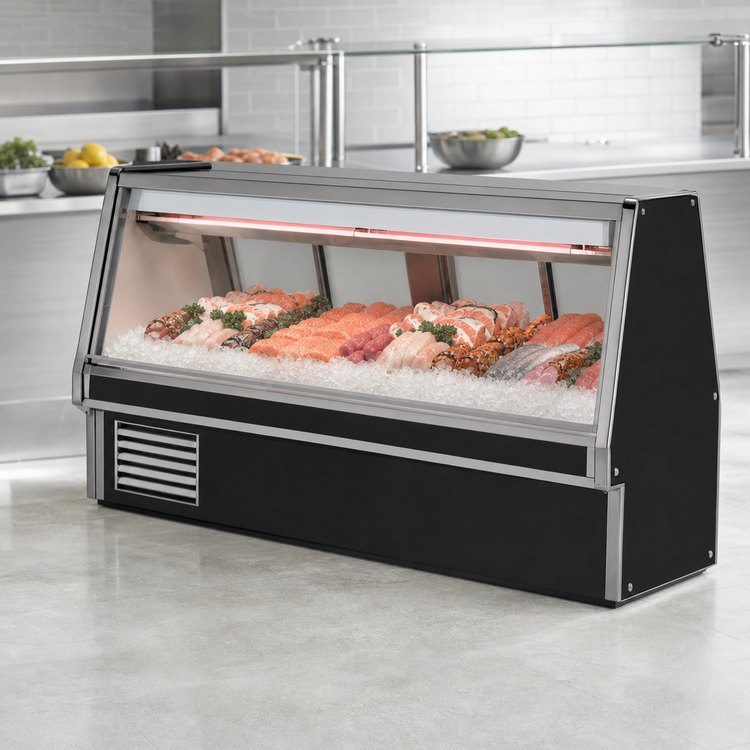Product image #4 for Howard-McCray 34E Series Endless-Design Self-Contained Fish/Poultry Service Case, 52-1/2" Wide, Black Exterior, LED Lighting