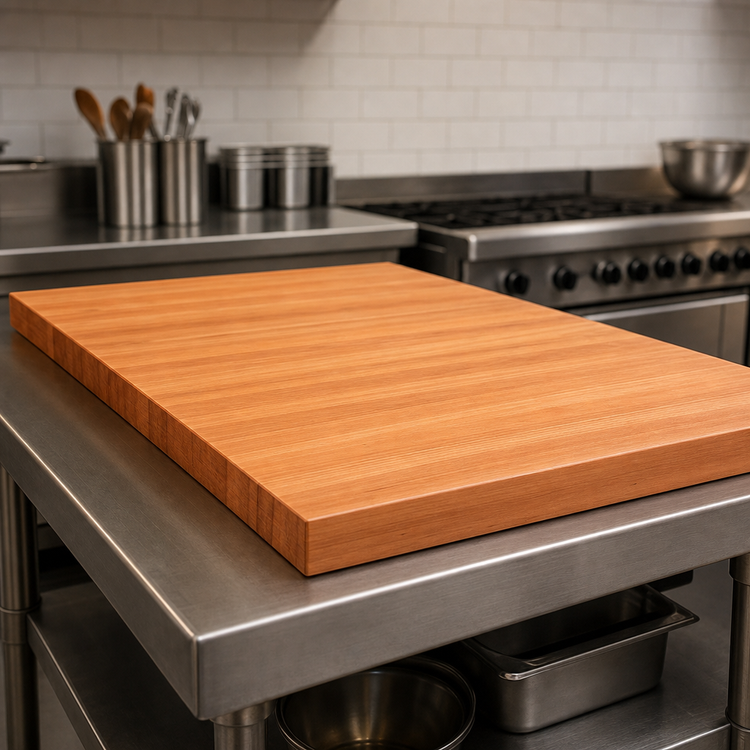 Product image #4 for Boos Block American Cherry Full-Length Rail Edge Grain Kitchen Countertop, 60 x 48 x 3 Inch, Penetrating Oil Finish