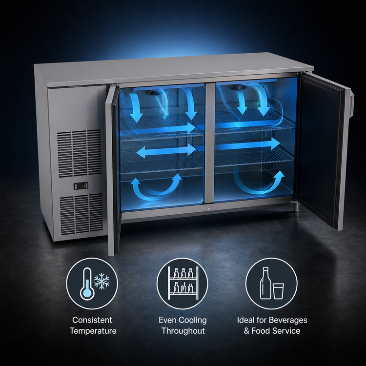 Product image #4 for Glastender C1FB60 60-Inch One-Zone Front-Serviced Bar Profile Back Bar Cooler