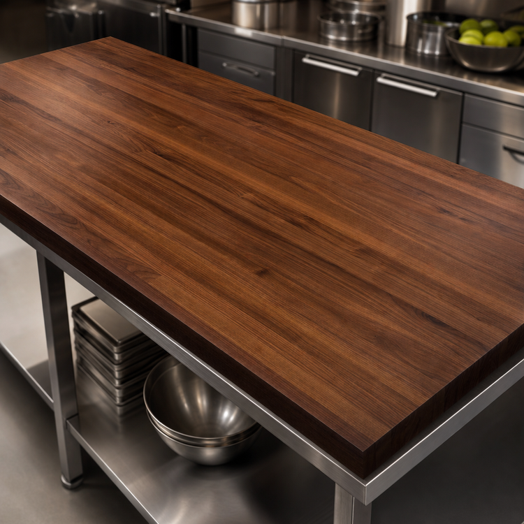 Product image #4 for Boos Block 84-Inch x 30-Inch American Black Walnut Edge Grain Kitchen Countertop with Varnique Finish