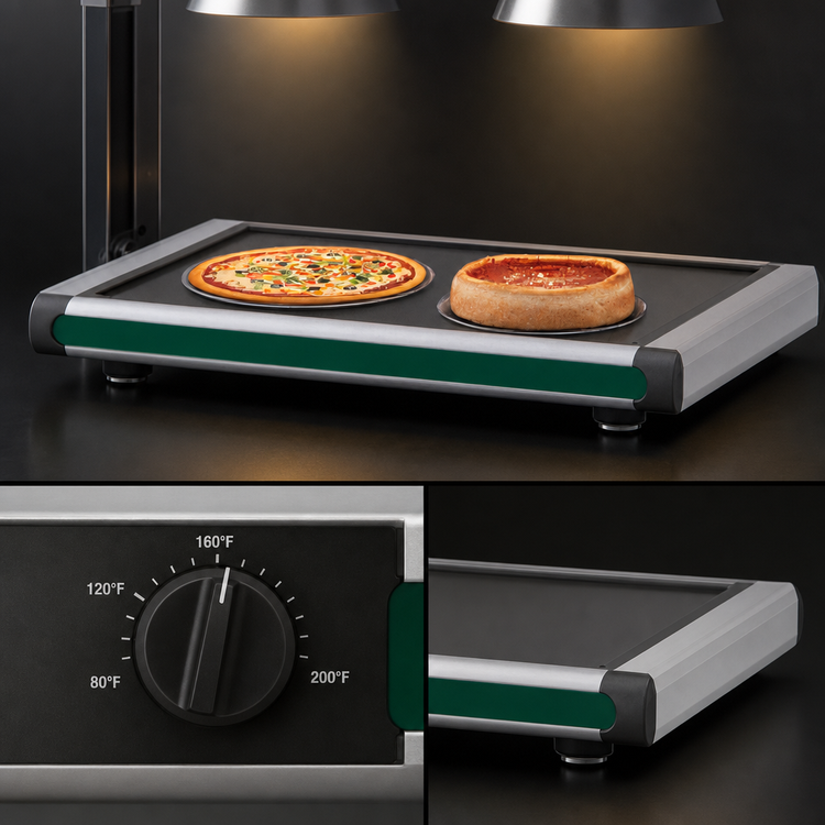 Product image #4 for Hatco Glo-Ray Designer Portable Heated Shelf, Freestanding, 48.25-Inch Wide, 3 Full-Size Pan Capacity