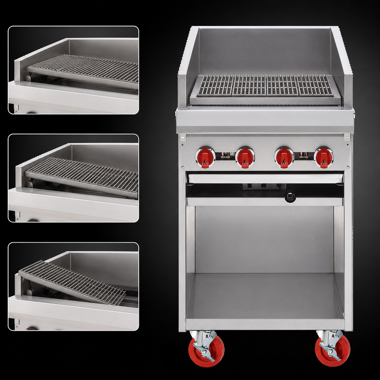 Product image #4 for American Range ADJF-36 36-Inch 6-Burner Adjustable Underfired Gas Charbroiler with Cabinet Base