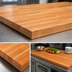 Thumbnail image #4 for Boos Block American Cherry Edge Grain Kitchen Countertop, 60 x 48 Inches, 1-3/4 Inches Thick, Penetrating Oil Finish