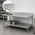 Thumbnail image #4 for Eagle Group Deluxe Series Stainless Steel Work Table with 4-1/2 Inch Backsplash and Adjustable Undershelf, 108 Inch x 30 Inch