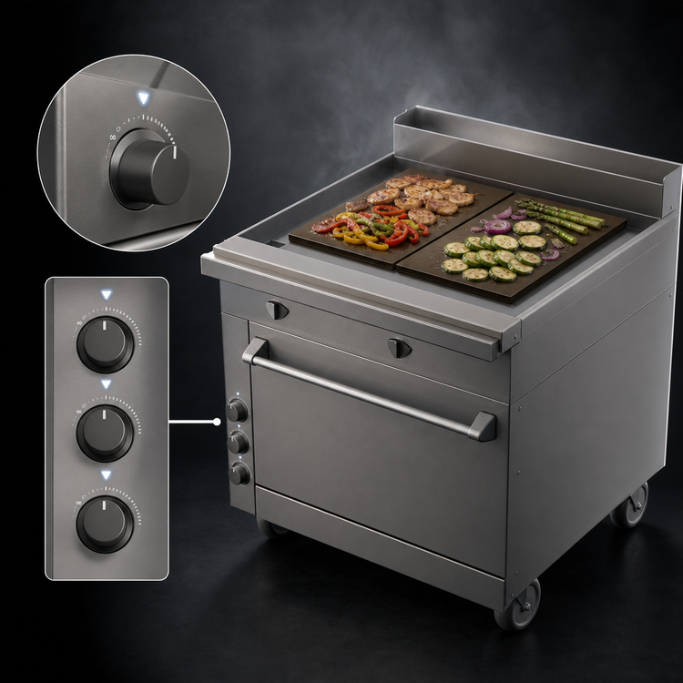 Product image #4 for Titan JTRH-30IP-30C 30-Inch Heavy Duty Gas Range with Plancha and Convection Oven